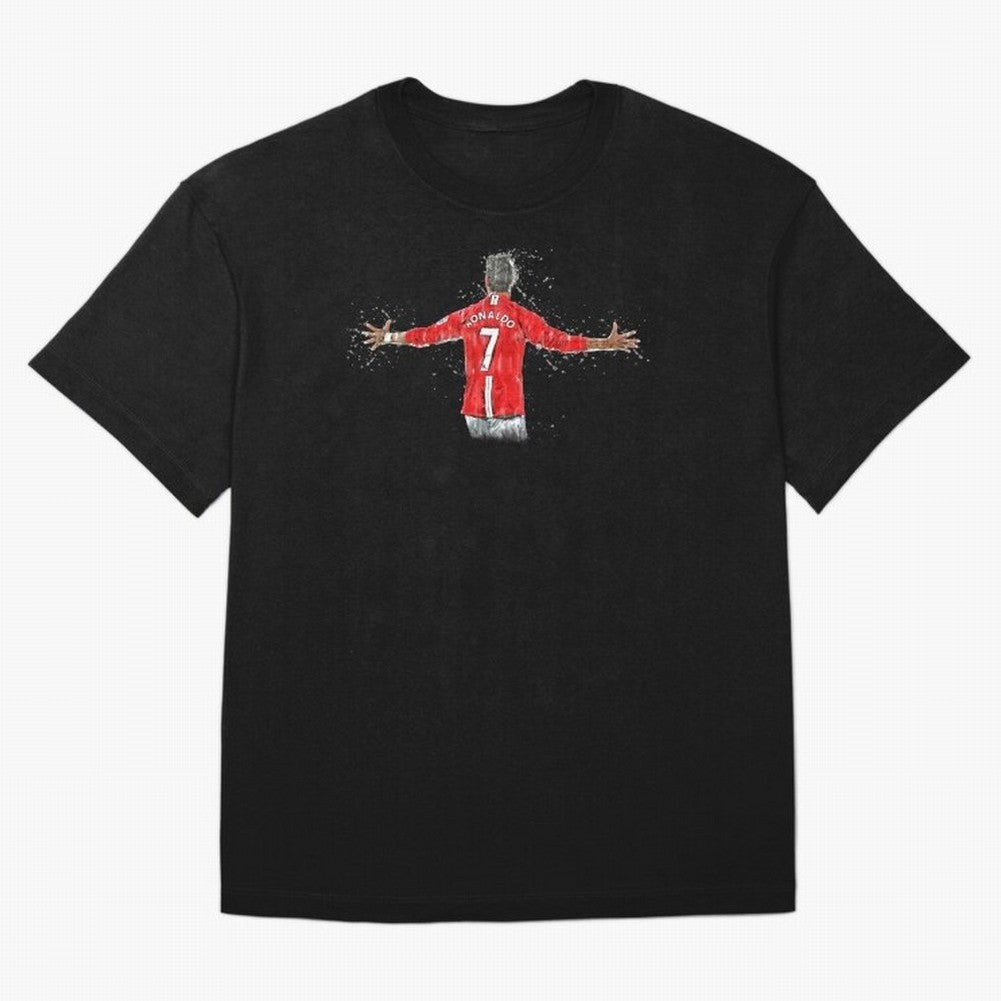 Cristiano Ronaldo in watercolor Oversized T-Shirt Upgrade FIFA World Cup 2026 USA Canada Mexico Inspired by Messi and Cristiano Ronaldo, Spain and Netherlands Energy, Global Supporter Spirit, Legendary Goals, National Colors and Tournament