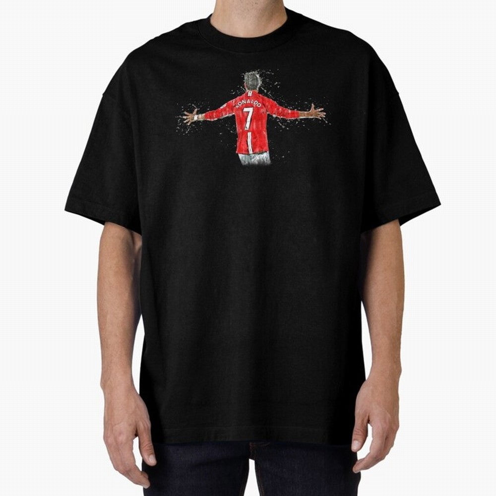 Cristiano Ronaldo in watercolor Oversized T-Shirt Upgrade FIFA World Cup 2026 USA Canada Mexico Inspired by Messi and Cristiano Ronaldo, Spain and Netherlands Energy, Global Supporter Spirit, Legendary Goals, National Colors and Tournament