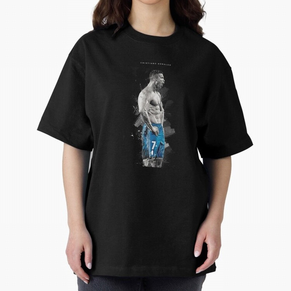 Cristiano Ronaldo Oversized T-Shirt Celebrate Fan Favorites in FIFA World Cup 2026 for Fans of CR7 and Messi and Germany, Bringing Goal Celebration Energy, Supporter Heritage, Football Icons and Worldwide Tournament Joy; Perfect for Supporters Who