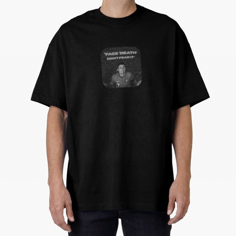 CR7 Fearless Icon Oversized T-Shirt Turn Up for Match Day Hype around FIFA World Cup 2026, Haaland and Mbappe, Spain, Tournament Hype, Historic Matchups, Family Viewing Parties and Global Sports Pride; Created for Match Day Parties, Soccer Gifts,