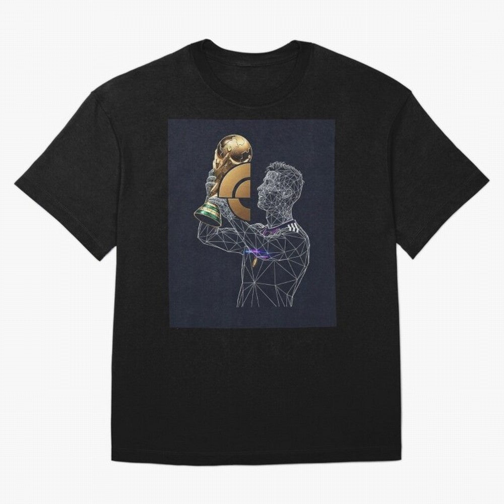 Digital Football Oversized T-Shirt Bring Stadium Energy to Match Day Hype around FIFA World Cup 2026 USA Canada Mexico, CR7 and Messi, Brazil, Portugal and Argentina, Worldwide Fan Energy, Dramatic Goals, Stadium Lights and Championship