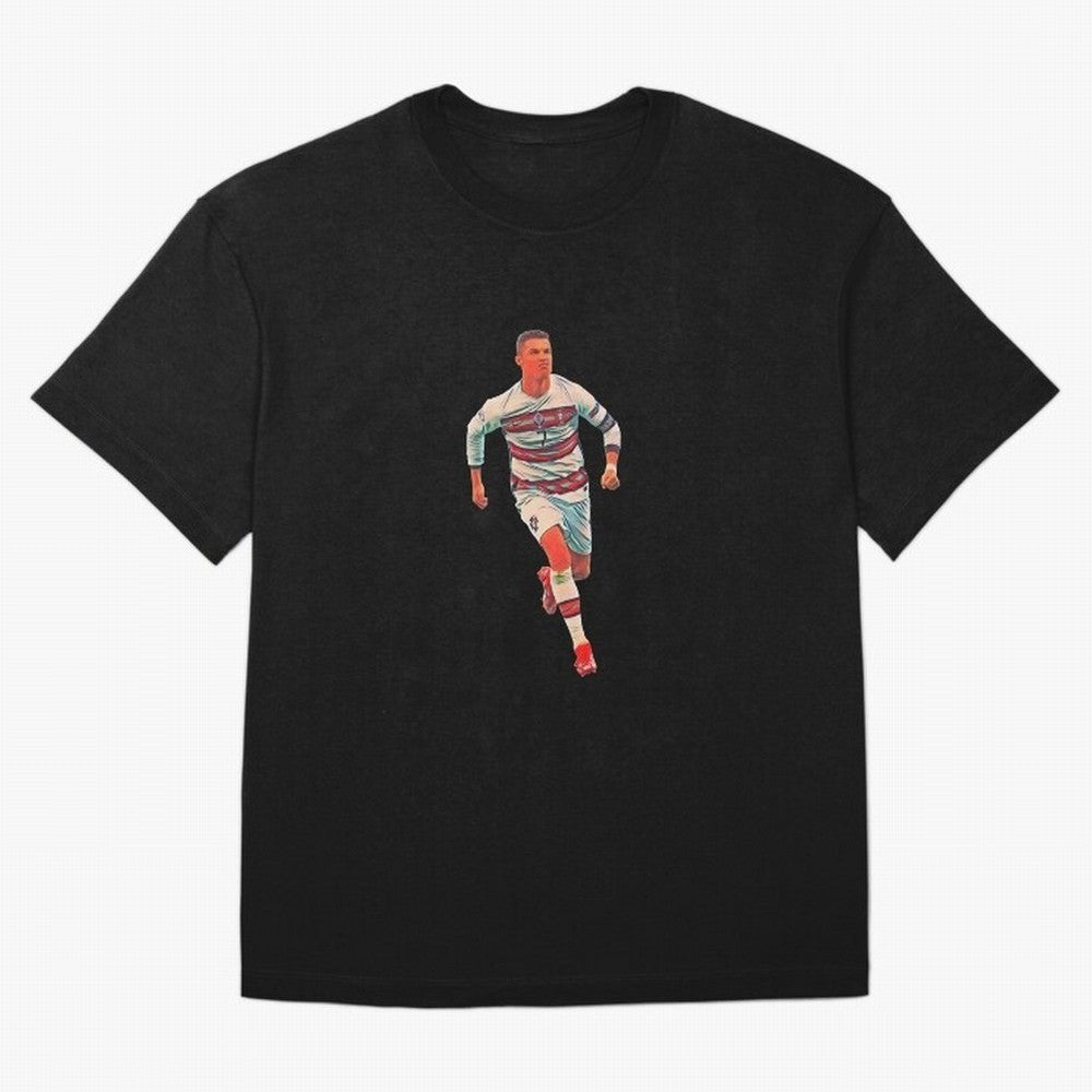 a gread celebration from the goat Oversized T-Shirt Represent Football Lovers during FIFA World Cup 2026 USA Canada Mexico Spirit, Celebrating Portugal, Spain and Germany, Mbappe, Vintage Soccer Flavor, Modern Football Stars, National Flags and