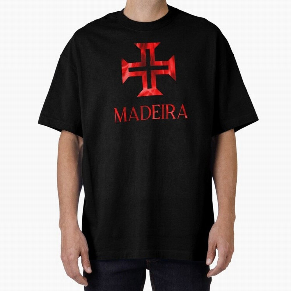 Madeira flames Oversized T-Shirt Relive the FIFA World Cup 2026 USA Canada Mexico Journey through Neymar, Haaland and Cristiano Ronaldo Highlights, France and Portugal Pride, Global Supporter Spirit, Legendary Goals, National Colors and Tournament