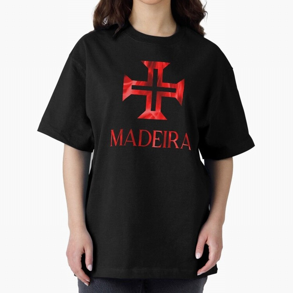 Madeira flames Oversized T-Shirt Relive the FIFA World Cup 2026 USA Canada Mexico Journey through Neymar, Haaland and Cristiano Ronaldo Highlights, France and Portugal Pride, Global Supporter Spirit, Legendary Goals, National Colors and Tournament