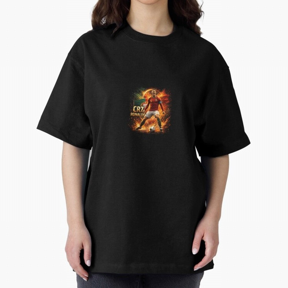 Cristiano Ronaldo Football Legend Artwork Oversized T-Shirt Fuel Your Fan Pride for FIFA World Cup 2026 Group Stage Celebrating Neymar, Haaland and Cristiano Ronaldo, Netherlands Energy, Match Day Excitement, Supporter Culture, Golden Goals and