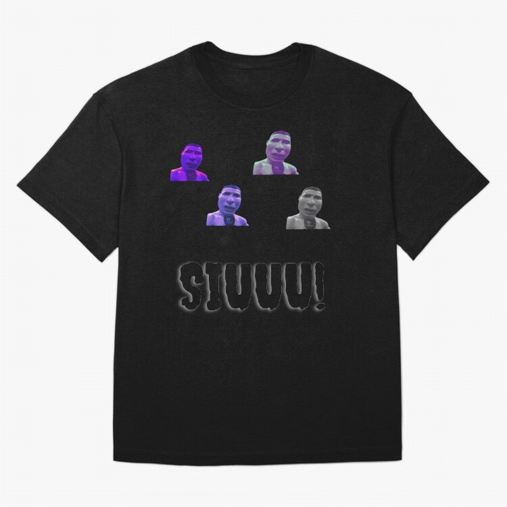 siuuu funny cr7 stickers 2022 Oversized T-Shirt Live for the Drama of FIFA World Cup 2026 USA Canada Mexico Spirit, Inspired by Argentina, France and Brazil, CR7 and Messi, Retro Football Energy, Iconic Rivalries, Trophy Chase Drama and Stadium
