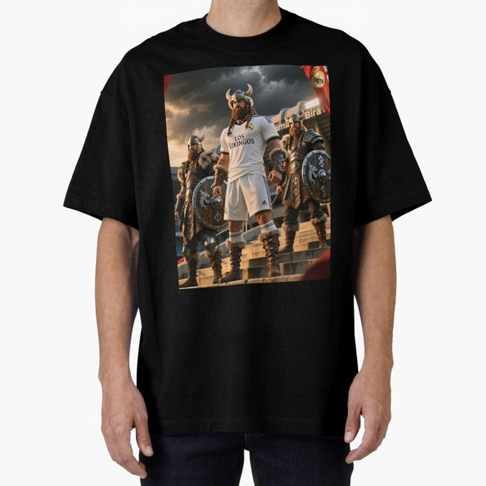 Los Vikingos del Bernab¨¦u Oversized T-Shirt Make Your Look Match FIFA World Cup 2026 Made for Cristiano Ronaldo, Haaland and CR7, France and Portugal Energy, Classic Soccer Heritage, Championship Pressure, Fan Loyalty and International Pride;