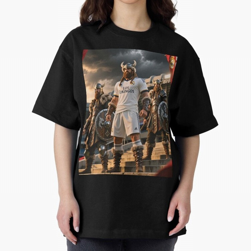 Los Vikingos del Bernab¨¦u Oversized T-Shirt Make Your Look Match FIFA World Cup 2026 Made for Cristiano Ronaldo, Haaland and CR7, France and Portugal Energy, Classic Soccer Heritage, Championship Pressure, Fan Loyalty and International Pride;