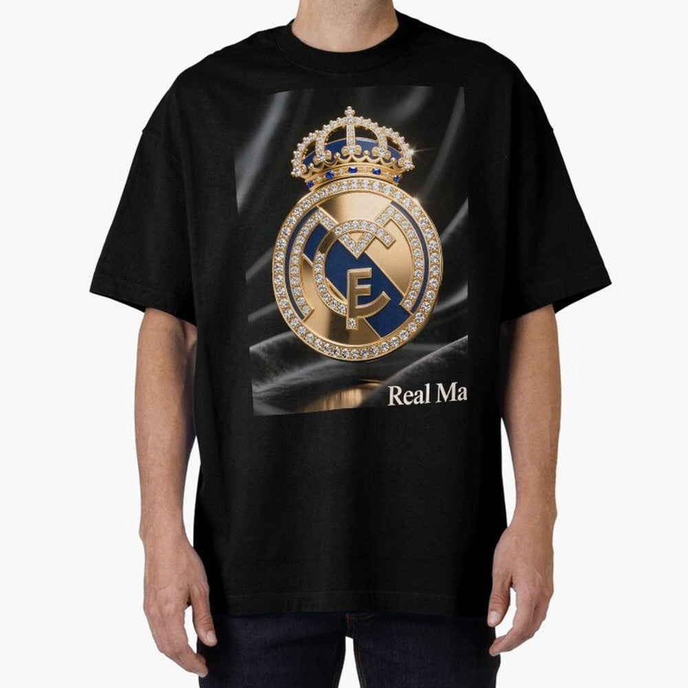 Gold Madrid Real Oversized T-Shirt Support the Legends of FIFA World Cup 2026 Group Stage for Fans of Messi and Germany, Bringing Vintage Soccer Flavor, Modern Football Stars, National Flags and Final Night Emotion; Perfect for Supporters Who Want