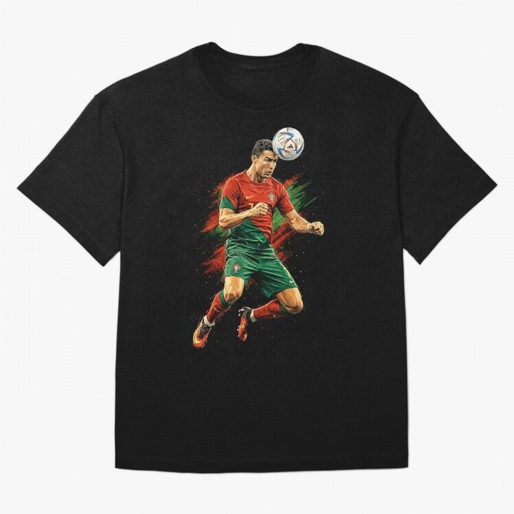 Cristiano Ronaldo Football Legend Oversized T-Shirt Keep the Match Day Mood of FIFA World Cup 2026 USA Canada Mexico for Fans of Cristiano Ronaldo, Haaland and CR7 and England, France and Netherlands, Bringing Classic Soccer Heritage, Championship