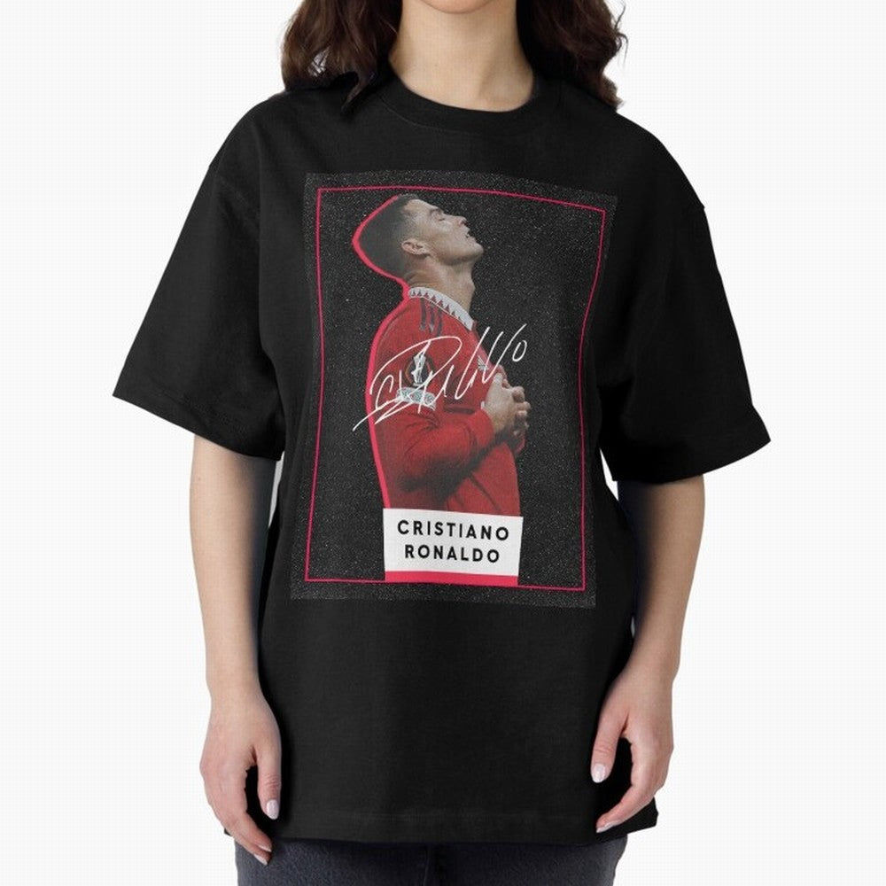 New Celebration Ronaldo Oversized T-Shirt Back the Journey through FIFA World Cup 2026 USA Canada Mexico for Fans of Messi, CR7 and Mbappe and England, France and Netherlands, Bringing Soccer Culture, Superstar Moments, National Team Dreams and