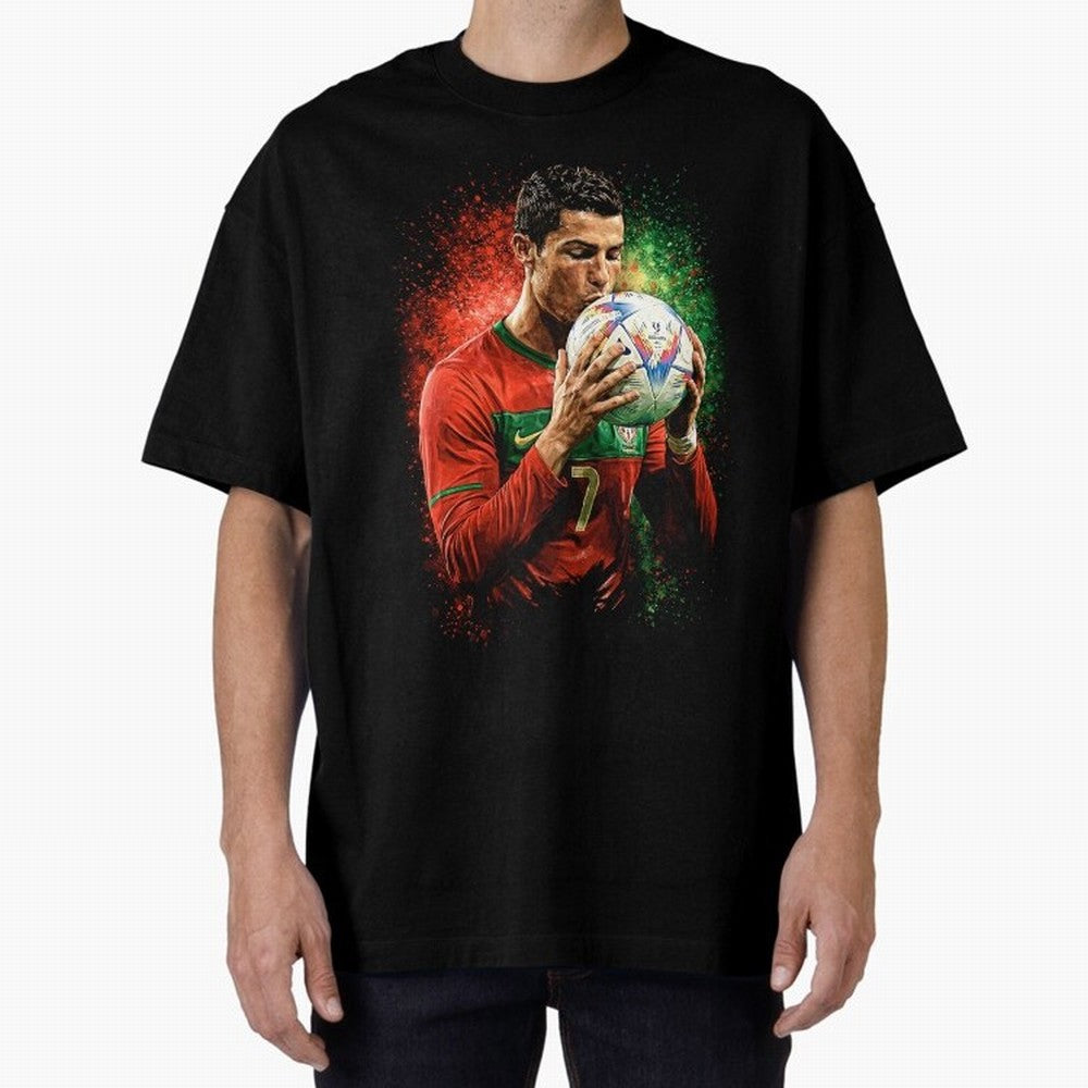 Cristiano Ronaldo Football Legend Oversized T-Shirt Relive the Noise and Pride of FIFA World Cup 2026 Featuring Mbappe and Neymar, Brazil, Portugal and Argentina Energy, Soccer Culture, Superstar Moments, National Team Dreams and Competitive Fire;