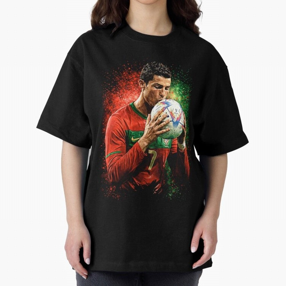 Cristiano Ronaldo Football Legend Oversized T-Shirt Relive the Noise and Pride of FIFA World Cup 2026 Featuring Mbappe and Neymar, Brazil, Portugal and Argentina Energy, Soccer Culture, Superstar Moments, National Team Dreams and Competitive Fire;