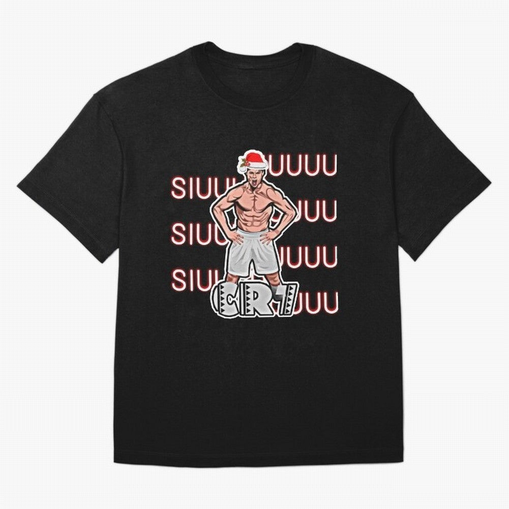 Siuuu cr7 christmas Oversized T-Shirt Bring Global Tournament Vibes to Global Football Passion for FIFA World Cup 2026 Group Stage, Celebrating Messi and Cristiano Ronaldo, Portugal, Football Festival Excitement, Trophy Ambitions, Country Rivalries
