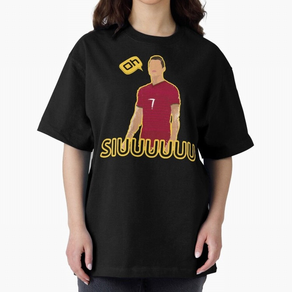 Oh siuuu CR7 funny Oversized T-Shirt Capture Global Football Passion for FIFA World Cup 2026 USA Canada Mexico, Capturing Neymar, Netherlands, Football Festival Excitement, Trophy Ambitions, Country Rivalries and Star Player Buzz; Great for Watch