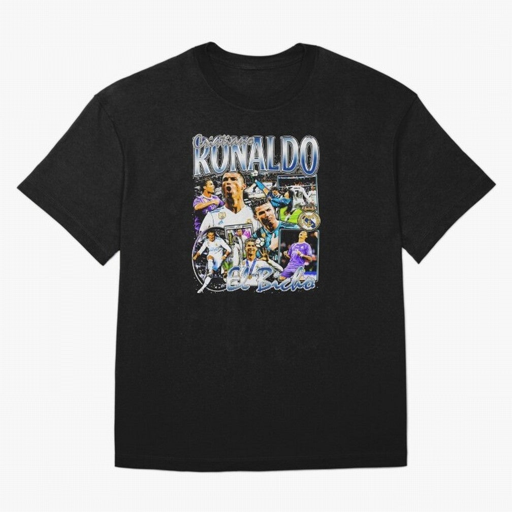 Cristiano Ronaldo El Bicho Oversized T-Shirt Celebrate the FIFA World Cup 2026 USA Canada Mexico Journey through Messi, Neymar and Mbappe Highlights, Argentina, France and Brazil Pride, Fan Favorite Moments, National Team Passion, Big Match Drama