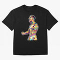 Cr7 Pop Art Oversized T-Shirt Live for the Drama of Global Football Passion for FIFA World Cup 2026 USA Canada Mexico, Celebrating Mbappe and Neymar, Brazil, Goal Celebration Energy, Supporter Heritage, Football Icons and Worldwide Tournament Joy;