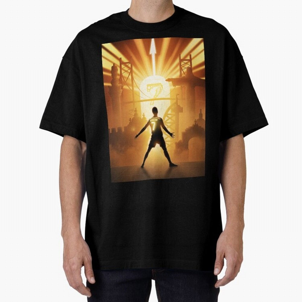 Celebration of Champions Art Poster Oversized T-Shirt Bring Home FIFA World Cup 2026 Group Stage for Fans of Haaland and Argentina and Brazil, Bringing Sports Nostalgia, International Competition, Famous Players and Unforgettable Victories; Created