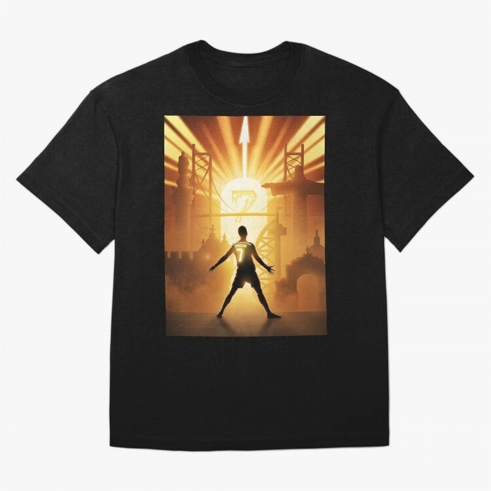 Celebration of Champions Art Poster Oversized T-Shirt Bring Home FIFA World Cup 2026 Group Stage for Fans of Haaland and Argentina and Brazil, Bringing Sports Nostalgia, International Competition, Famous Players and Unforgettable Victories; Created
