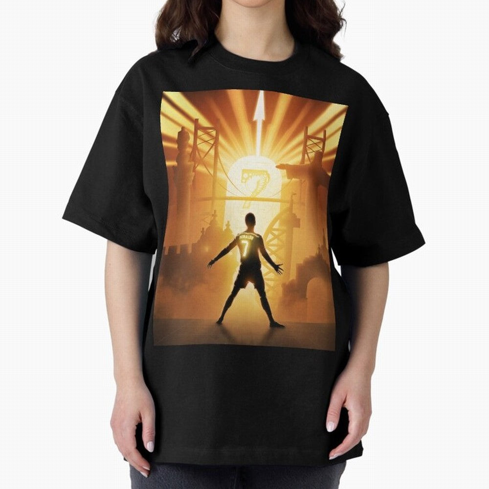 Celebration of Champions Art Poster Oversized T-Shirt Bring Home FIFA World Cup 2026 Group Stage for Fans of Haaland and Argentina and Brazil, Bringing Sports Nostalgia, International Competition, Famous Players and Unforgettable Victories; Created