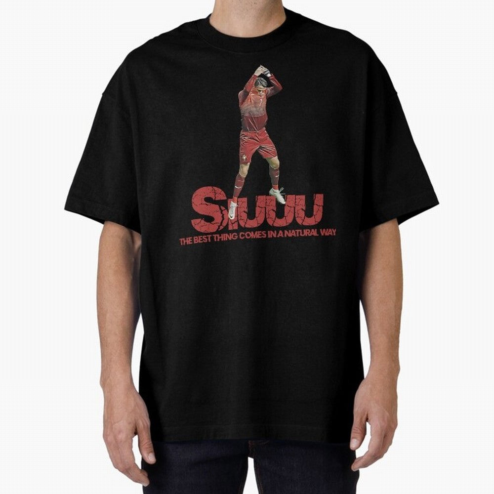 Cr7 Ronaldo Siuuu Oversized T-Shirt Feel International Energy from FIFA World Cup 2026 USA Canada Mexico Inspired by Messi, Germany Energy, Soccer Culture, Superstar Moments, National Team Dreams and Competitive Fire; Great for Supporters Who Love