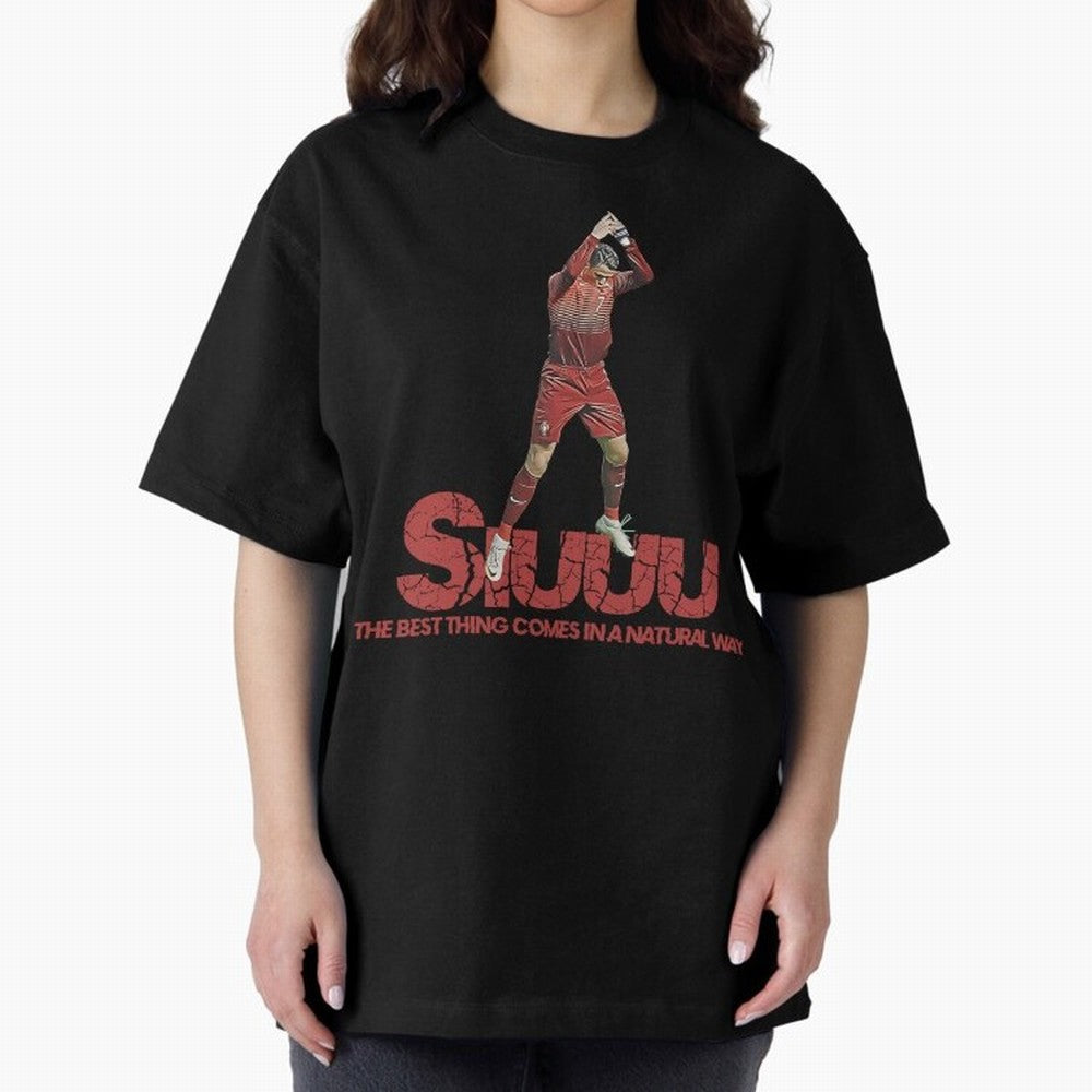 Cr7 Ronaldo Siuuu Oversized T-Shirt Feel International Energy from FIFA World Cup 2026 USA Canada Mexico Inspired by Messi, Germany Energy, Soccer Culture, Superstar Moments, National Team Dreams and Competitive Fire; Great for Supporters Who Love