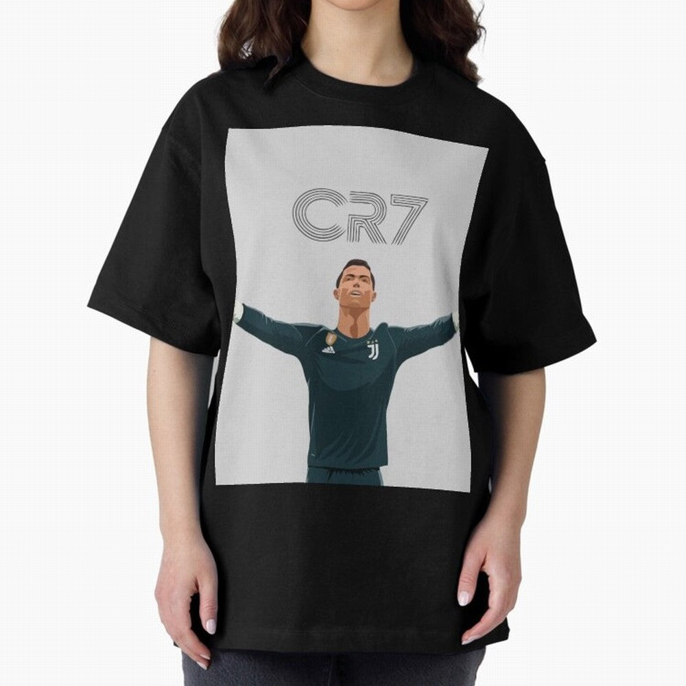 Cristiano Ronaldo CR7 Juventus T-shirt Design Oversized T-Shirt Support the Legends of FIFA World Cup 2026 Group Stage Spirit, Inspired by France, CR7 and Messi, Champion Mindset, Group Stage Buzz, Knockout Tension and Passionate Fan Culture; Great