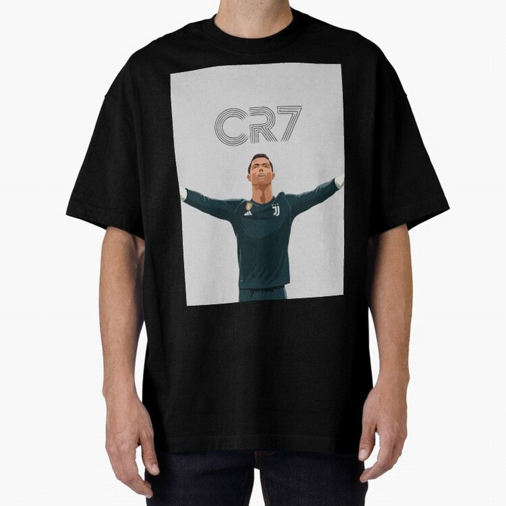 Cristiano Ronaldo CR7 Juventus T-shirt Design Oversized T-Shirt Support the Legends of FIFA World Cup 2026 Group Stage Spirit, Inspired by France, CR7 and Messi, Champion Mindset, Group Stage Buzz, Knockout Tension and Passionate Fan Culture; Great