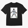 Cristiano Ronaldo Suii Sticker Oversized T-Shirt Treasure Global Football Passion for FIFA World Cup 2026 Group Stage, Celebrating Mbappe and Neymar, England, France and Netherlands, Championship Spirit, Famous Goals, Roaring Crowds and