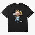 Messi Campion Oversized T-Shirt Keep the Match Day Mood of Match Day Hype around FIFA World Cup 2026 USA Canada Mexico, Neymar, Argentina and Brazil, Classic Soccer Heritage, Championship Pressure, Fan Loyalty and International Pride; Built for