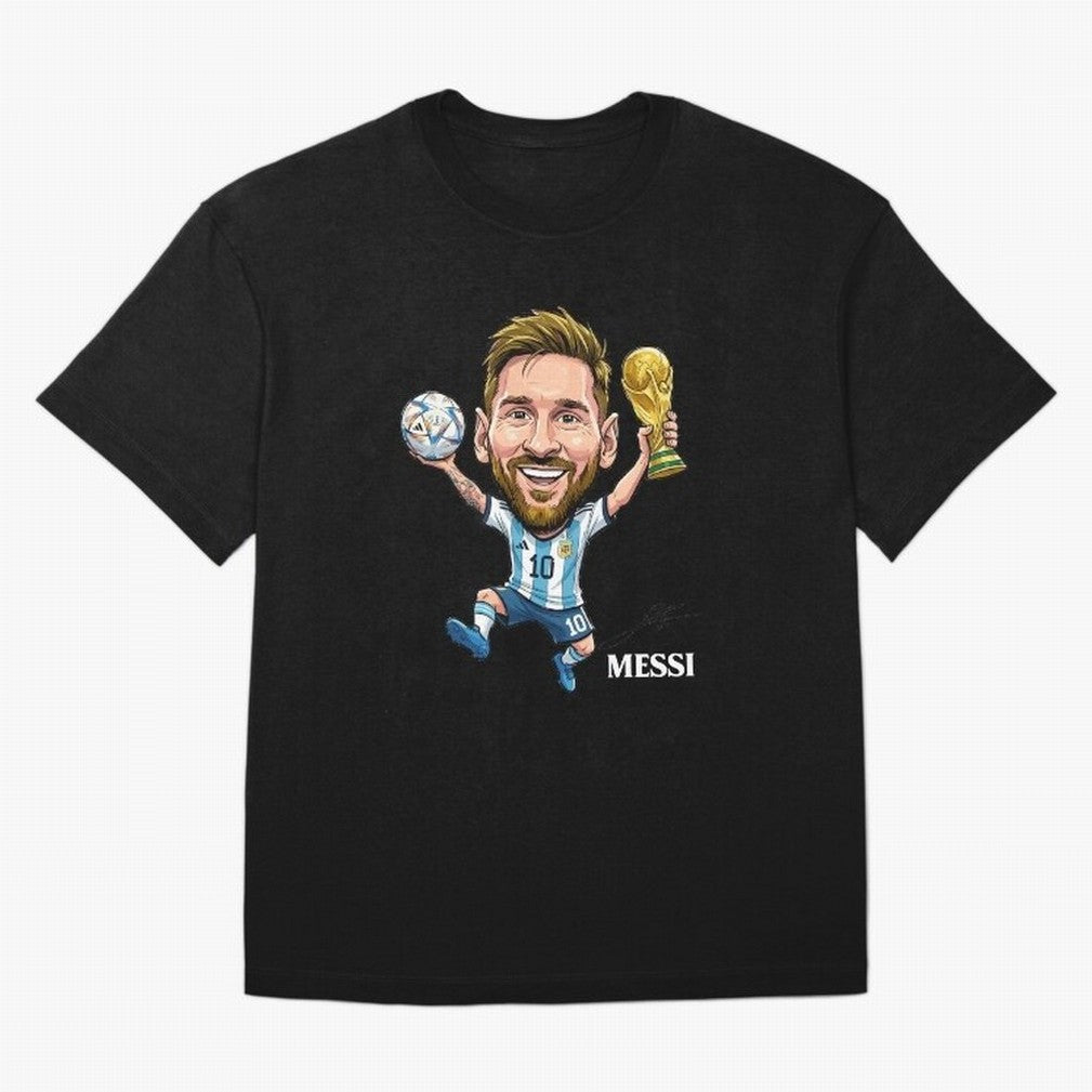 Messi Campion Oversized T-Shirt Keep the Match Day Mood of Match Day Hype around FIFA World Cup 2026 USA Canada Mexico, Neymar, Argentina and Brazil, Classic Soccer Heritage, Championship Pressure, Fan Loyalty and International Pride; Built for