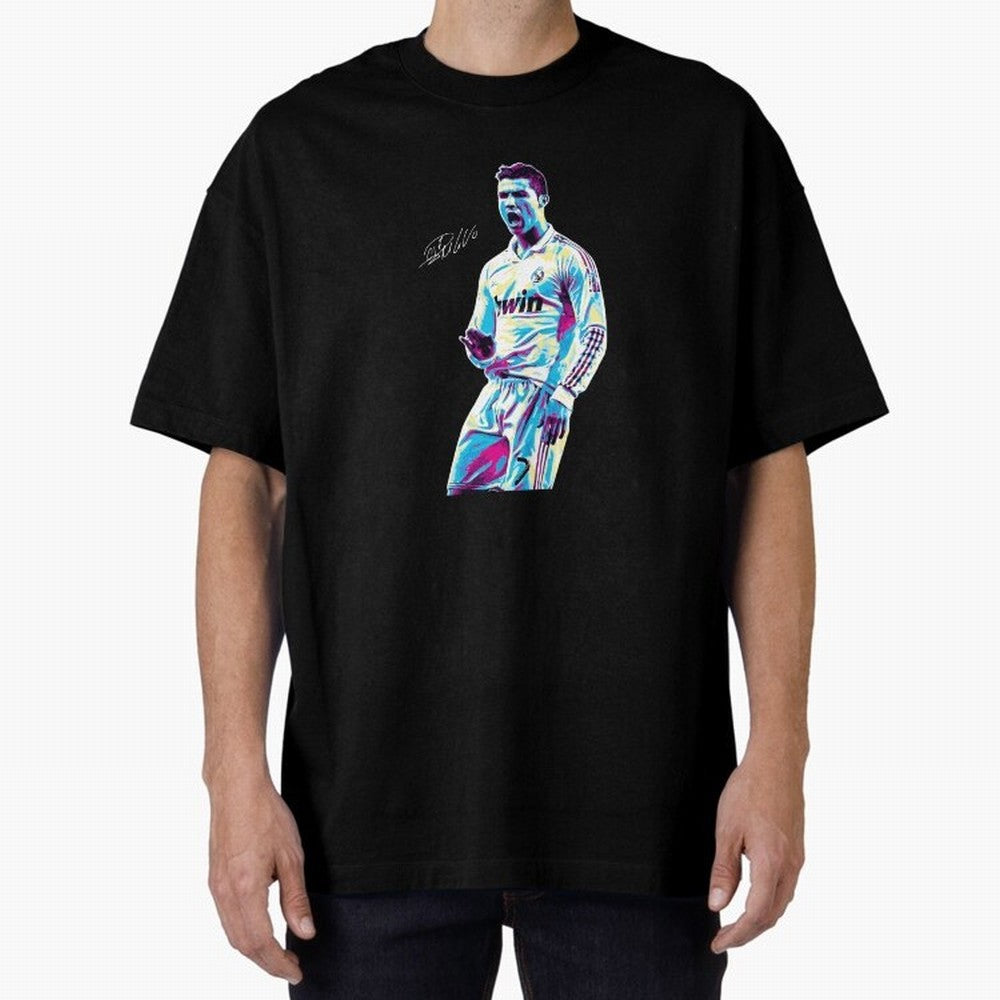 Cristiano Ronaldo Oversized T-Shirt Represent Football Lovers during Global Football Passion for FIFA World Cup 2026, Highlighting Neymar, Haaland and Cristiano Ronaldo, Spain and Netherlands, Vintage Soccer Flavor, Modern Football Stars, National
