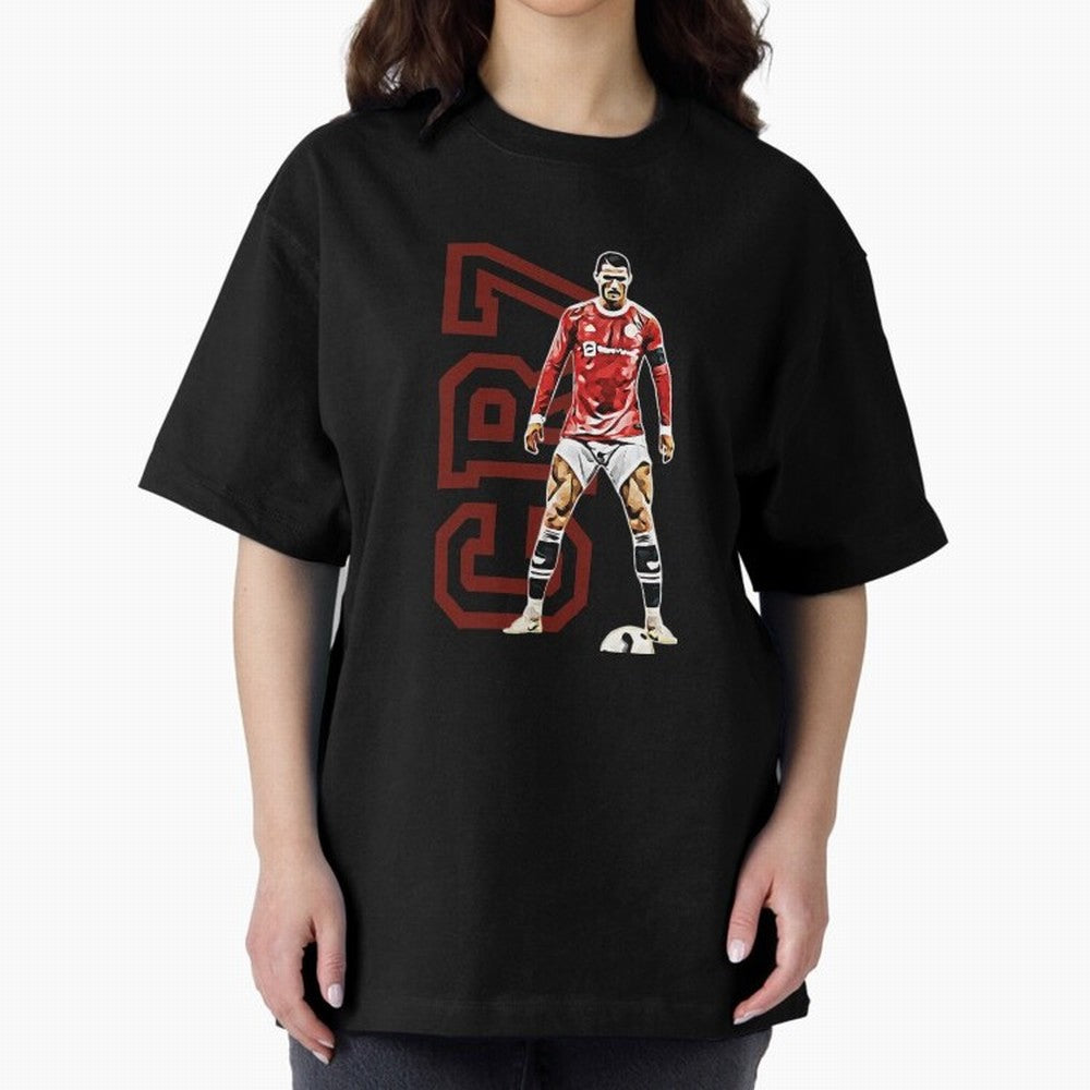 Cr7 Oversized T-Shirt Share the Excitement of FIFA World Cup 2026 USA Canada Mexico Spirit, Built around England and Germany, Cristiano Ronaldo, Goal Celebration Energy, Supporter Heritage, Football Icons and Worldwide Tournament Joy; Made for