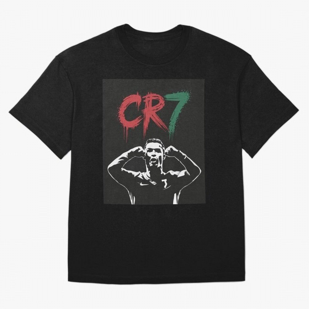 Cristiano Ronaldo CR7 T-shirt Design Oversized T-Shirt Follow the Final Road of FIFA World Cup 2026 Spirit, Built around Argentina, France and Brazil, Mbappe, Stadium Memories, Football Loyalty, International Chants and Championship Tradition;