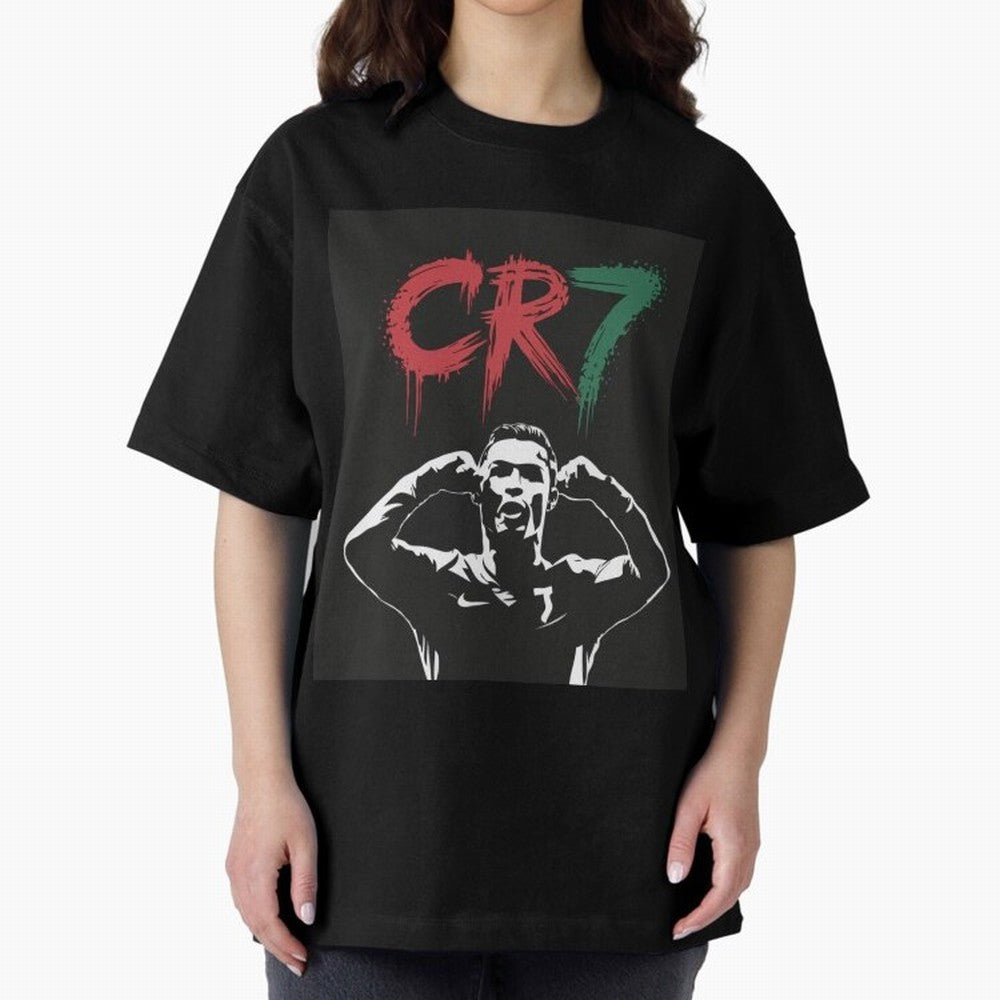 Cristiano Ronaldo CR7 T-shirt Design Oversized T-Shirt Follow the Final Road of FIFA World Cup 2026 Spirit, Built around Argentina, France and Brazil, Mbappe, Stadium Memories, Football Loyalty, International Chants and Championship Tradition;