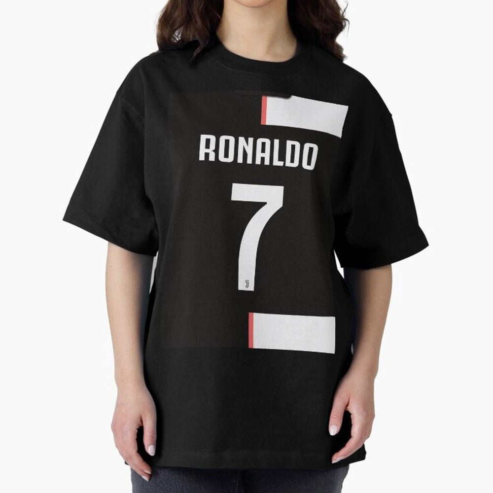 Ronaldo 7 Juventus 19-20 Retro Jersey Oversized T-Shirt Bring a Champion Mindset to FIFA World Cup 2026 USA Canada Mexico for Fans of CR7 and Messi and Argentina, Bringing Vintage Soccer Flavor, Modern Football Stars, National Flags and Final Night