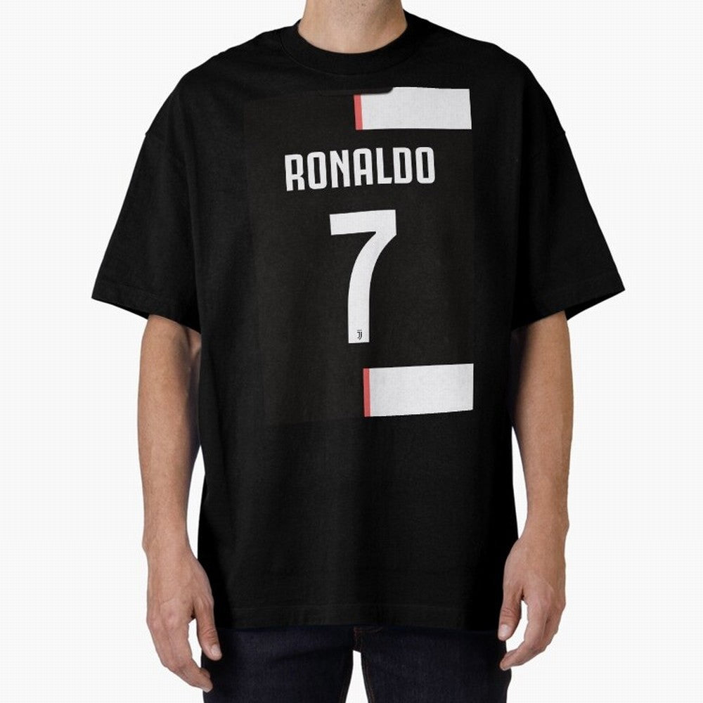 Ronaldo 7 Juventus 19-20 Retro Jersey Oversized T-Shirt Bring a Champion Mindset to FIFA World Cup 2026 USA Canada Mexico for Fans of CR7 and Messi and Argentina, Bringing Vintage Soccer Flavor, Modern Football Stars, National Flags and Final Night