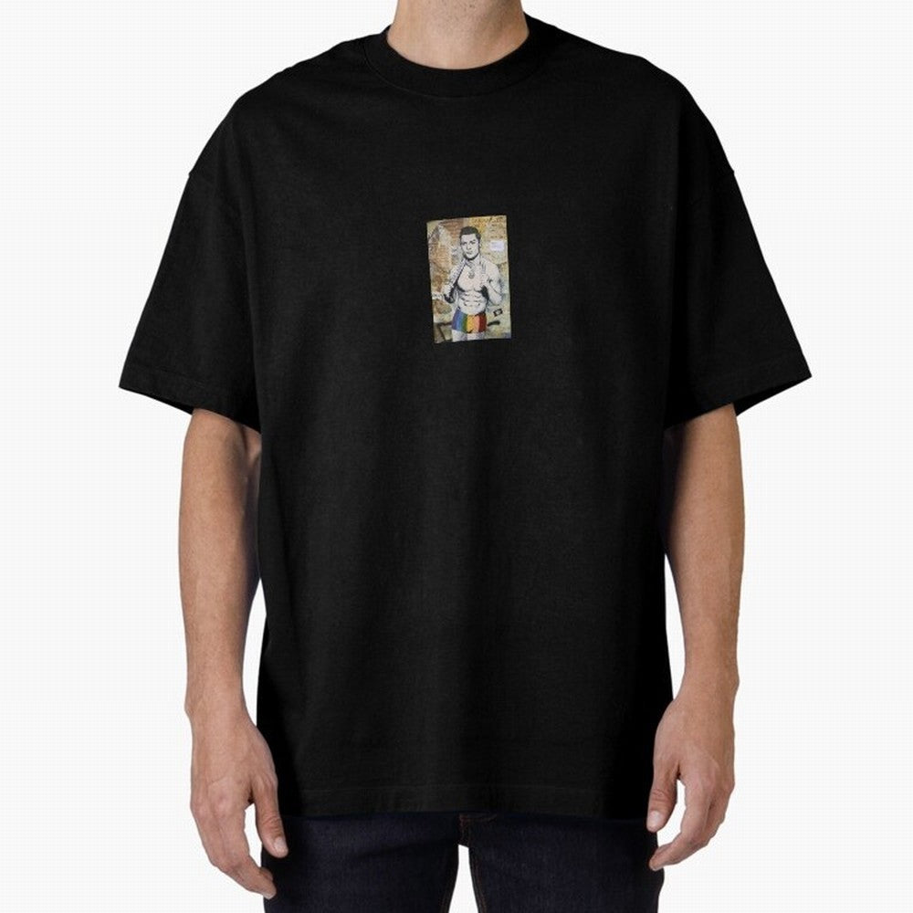 Cristiano Ronaldo LGBT graffiti Oversized T-Shirt Back the Journey through Global Football Passion for FIFA World Cup 2026, Inspired by Messi, Neymar and Mbappe, Portugal, Sports Nostalgia, International Competition, Famous Players and
