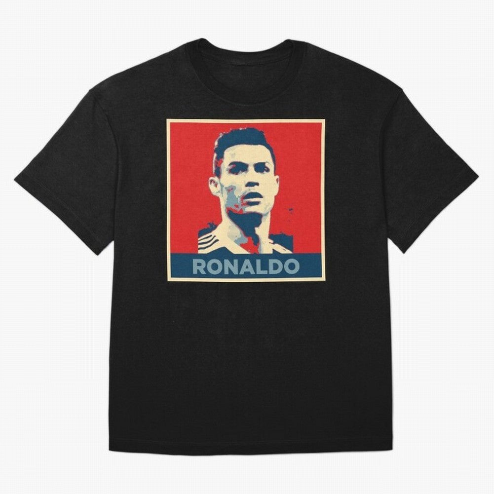 Cristiano Ronaldo Obama Style Oversized T-Shirt Remember Iconic Moments from Match Day Hype around FIFA World Cup 2026 Group Stage, Messi, Neymar and Mbappe, Spain, Worldwide Fan Energy, Dramatic Goals, Stadium Lights and Championship Celebrations;