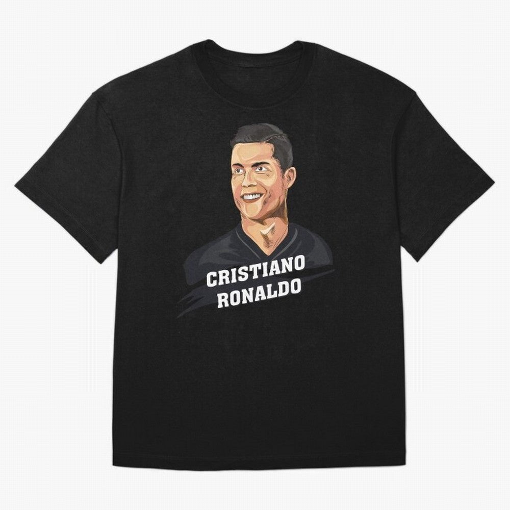 Cristiano Ronaldo Portrait Oversized T-Shirt Join the Global Buzz around the FIFA World Cup 2026 Journey through Neymar Highlights, France Pride, Football Passion, Legendary Performances, Festival Vibes and Supporter Community; Perfect for Fans,