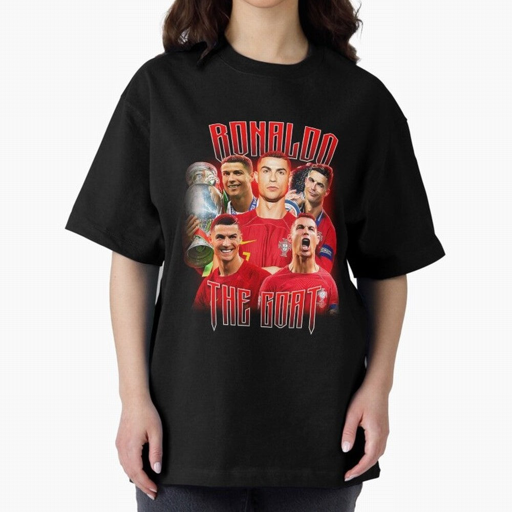 Cristiano Ronaldo The Goat Bootleg Oversized T-Shirt Showcase FIFA World Cup 2026 Group Stage Spirit, Featuring Netherlands, Cristiano Ronaldo, Stadium Memories, Football Loyalty, International Chants and Championship Tradition; Perfect for People