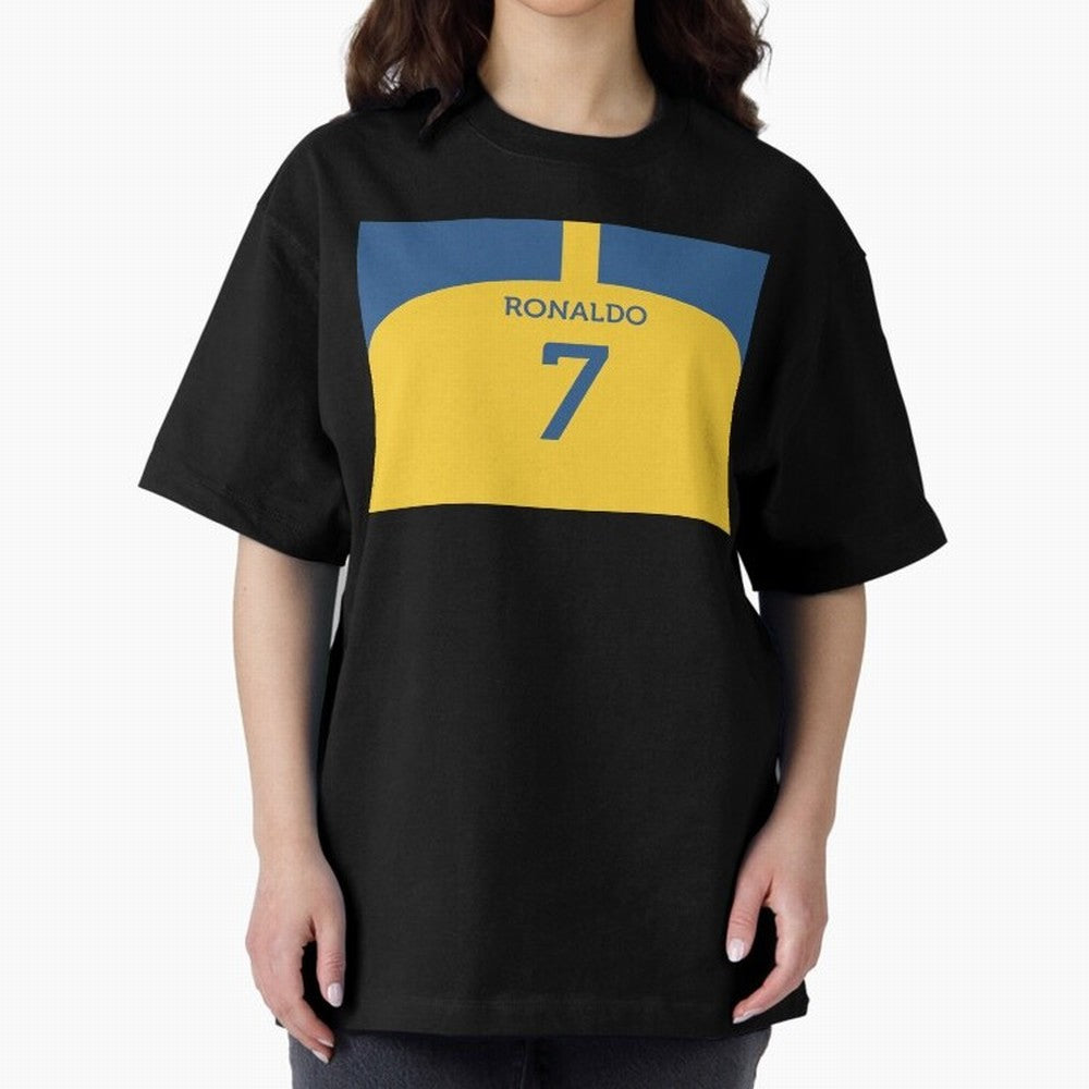 Cristiano Ronaldo Al Nassr Fc Oversized T-Shirt Bring FIFA World Cup 2026 USA Canada Mexico Highlighting Haaland, Portugal Energy, Champion Mindset, Group Stage Buzz, Knockout Tension and Passionate Fan Culture; Ideal for Football Dads, Football