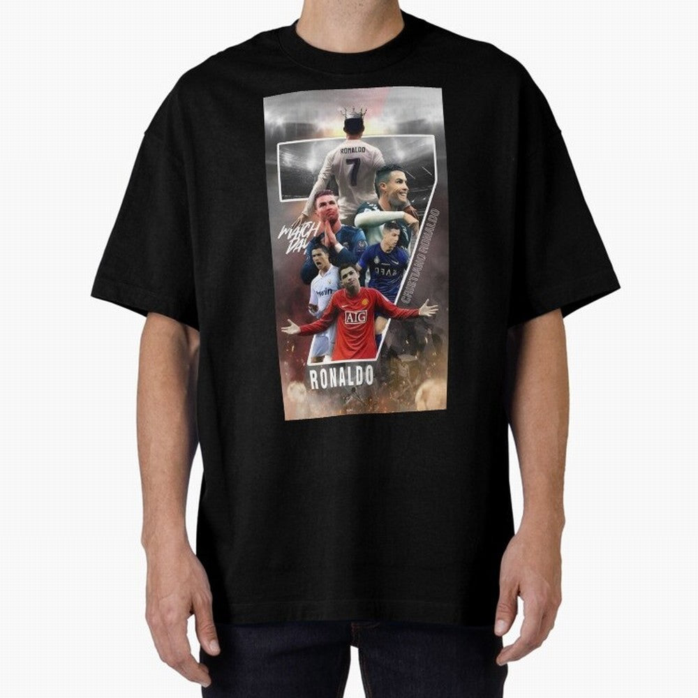Cr7 wallpaper Oversized T-Shirt Capture Stadium Memories from FIFA World Cup 2026 USA Canada Mexico for Fans of Messi and Cristiano Ronaldo and England, Bringing Supporter Pride, Iconic Celebrations, Legendary Names and Global Match Day Energy;