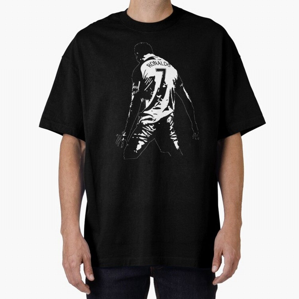CRISTIANO RONALDO Oversized T-Shirt Support Iconic Players in Match Day Hype around FIFA World Cup 2026, Haaland, Portugal, Football Festival Excitement, Trophy Ambitions, Country Rivalries and Star Player Buzz; Perfect for People Who Love