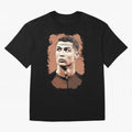 Cristiano Ronaldo Vexel Painting Oversized T-Shirt Represent Football Lovers during Match Day Hype around FIFA World Cup 2026, Mbappe and Neymar, France and Portugal, Worldwide Fan Energy, Dramatic Goals, Stadium Lights and Championship
