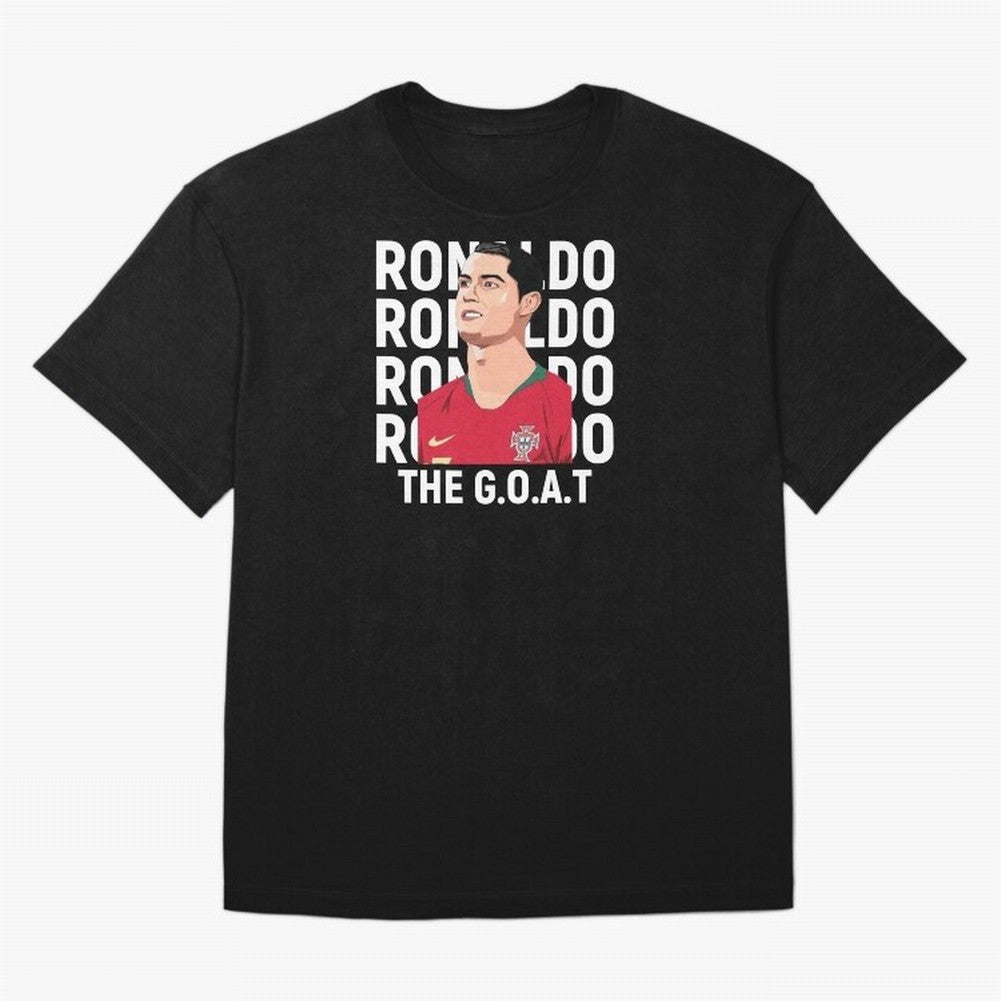 Ronaldo The Goat Oversized T-Shirt Show Love for Legendary Goals in FIFA World Cup 2026 USA Canada Mexico Filled with Haaland and Mbappe, Brazil Energy, Football Festival Excitement, Trophy Ambitions, Country Rivalries and Star Player Buzz; Made