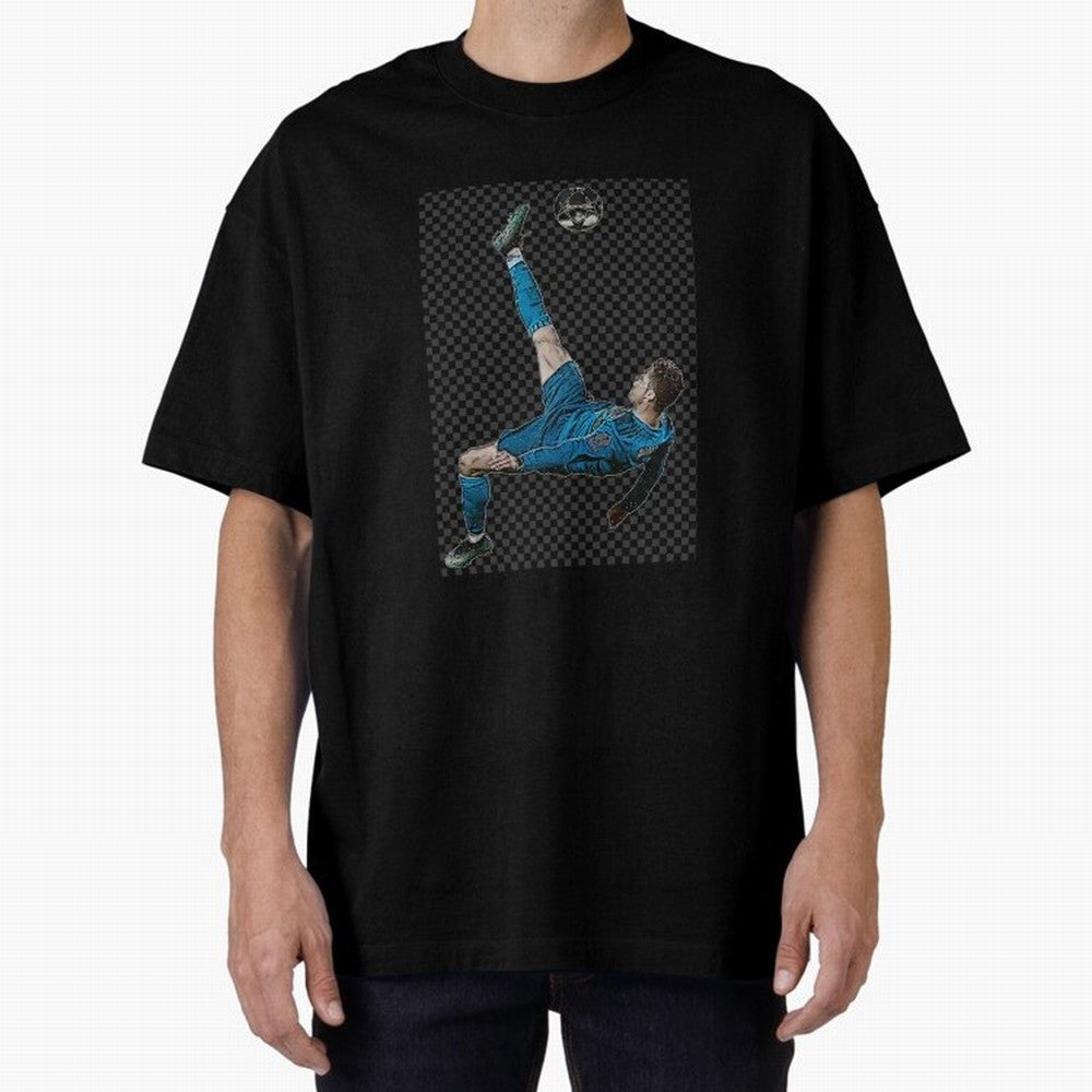 cristiano ronaldo Oversized T-Shirt Feel the Heartbeat of Match Day Hype around FIFA World Cup 2026 USA Canada Mexico, Messi, CR7 and Mbappe, France, Vintage Soccer Flavor, Modern Football Stars, National Flags and Final Night Emotion; Built for