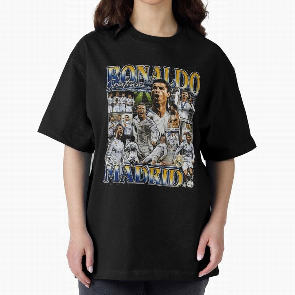 Cristiano Ronaldo Real Vintage Bootleg Oversized T-Shirt Get Ready for the FIFA World Cup 2026 USA Canada Mexico Journey through Mbappe and Neymar Highlights, Brazil, Portugal and Argentina Pride, Classic Soccer Heritage, Championship Pressure, Fan