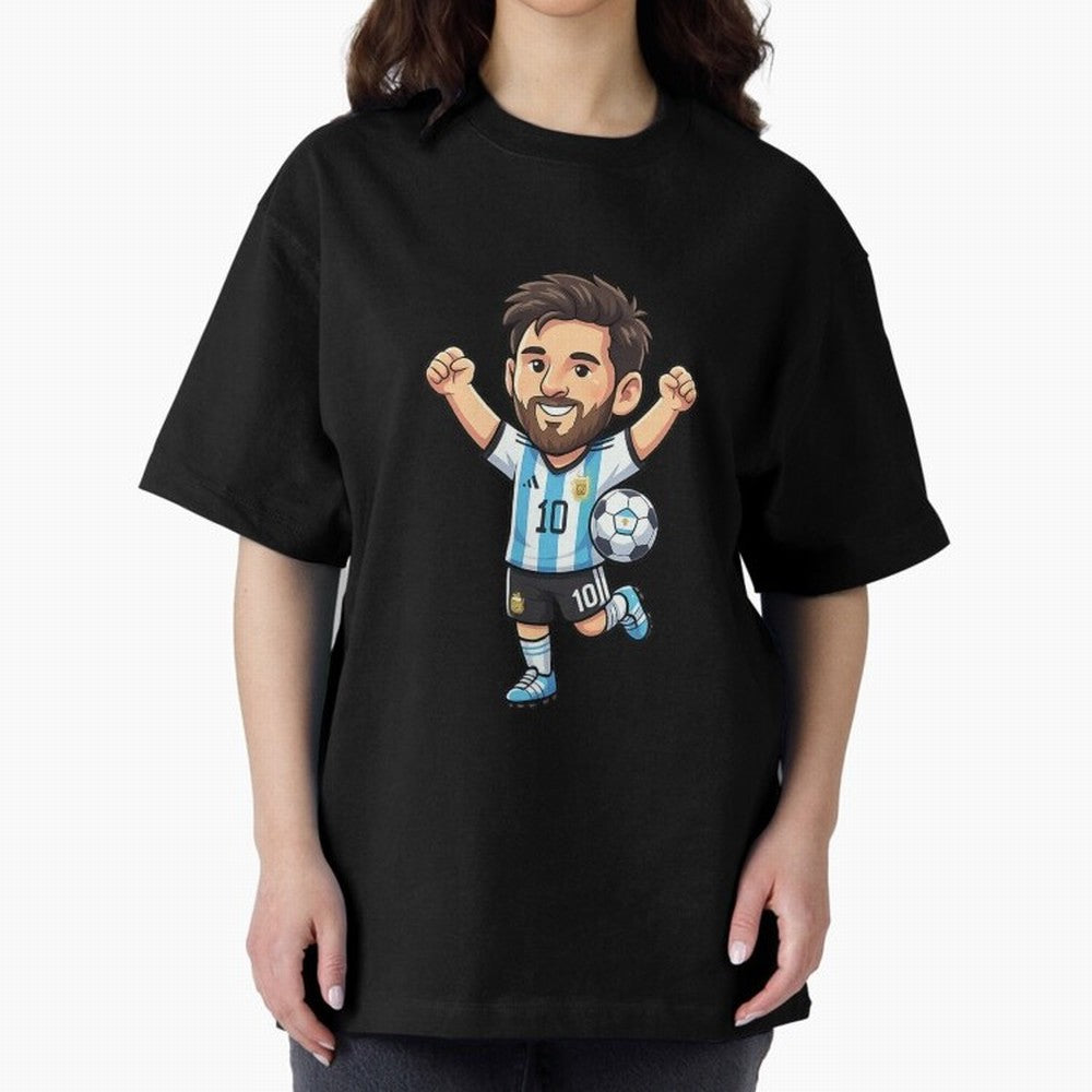 Cute Football Champion Cartoon Design Oversized T-Shirt Spotlight FIFA World Cup 2026 USA Canada Mexico Spirit, Connected to England, Mbappe, Tournament Hype, Historic Matchups, Family Viewing Parties and Global Sports Pride; Created for Match Day