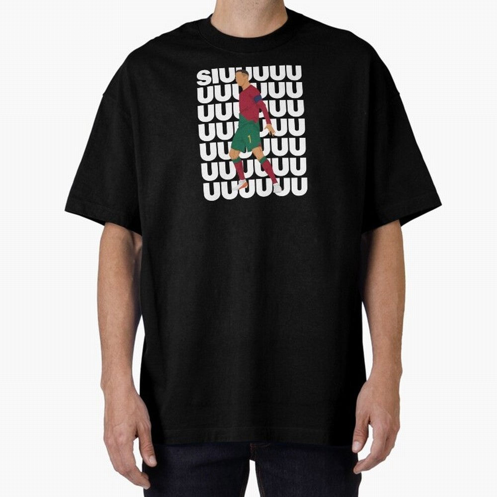 SIUUUUUU! Ronaldo Oversized T-Shirt Represent Fans Who Live for FIFA World Cup 2026 USA Canada Mexico with Haaland and Mbappe, France Energy, Champion Mindset, Group Stage Buzz, Knockout Tension and Passionate Fan Culture; Perfect for Fans,